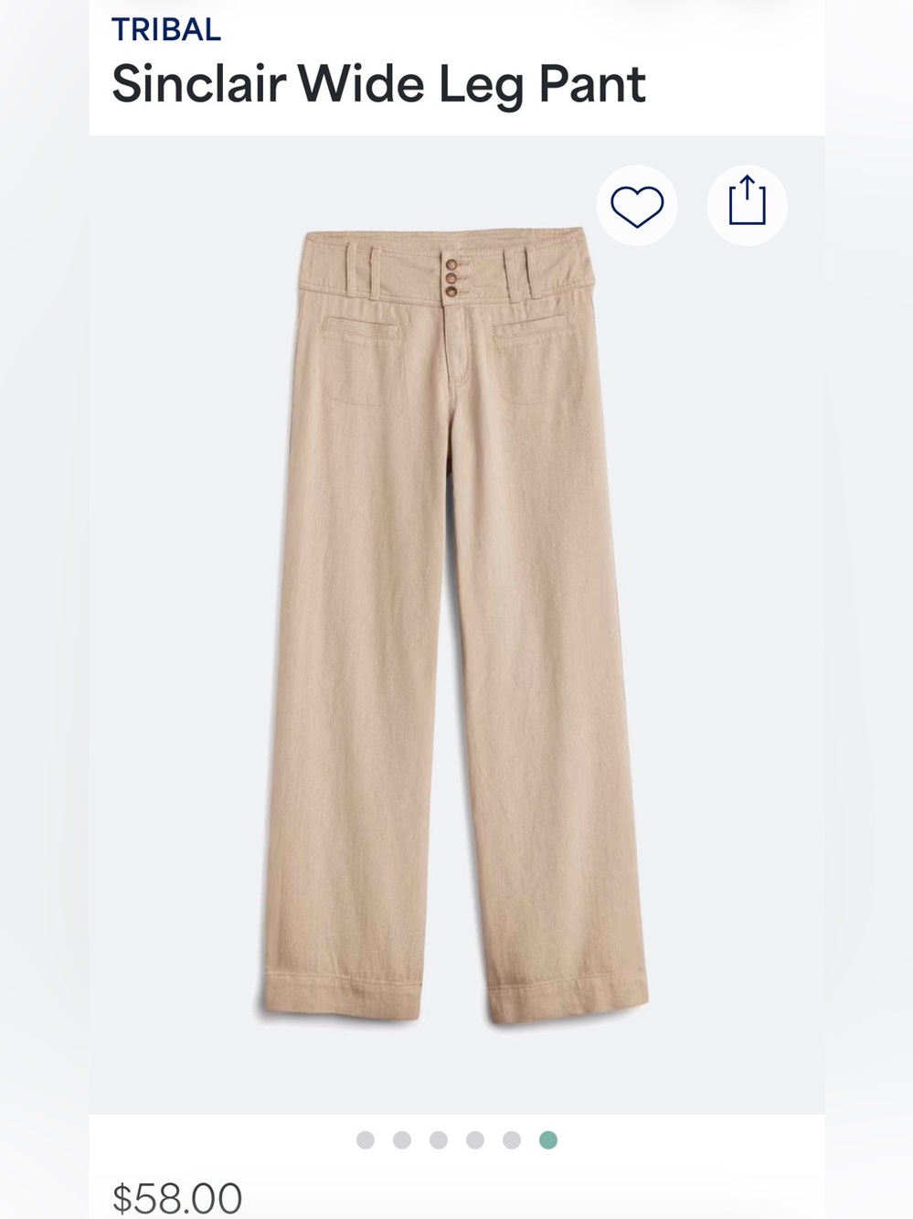 TRIBAL Sinclair Wide-Leg Pants